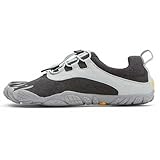 Vibram FiveFingers V-Run Retro, Zapatillas Hombre, Negro y Gris, 43 EU Estrecho