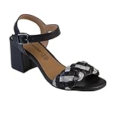 CHATTAWAK 18 carlinanoir38, Sandalia con talón Mujer, Negro, 38 EU