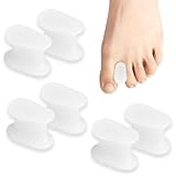 6pcs separadores de gel para dedos, corrector de silicona suave para dedos, separador de dedos, alivio del dolor de pies, separadores de dedos, ortopédicos