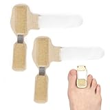 2Pcs Férula para Dedo en Martillo, Corrector Dedos del Pie, Soporte de Puntera Ajustable en Forma de U, Enderezador de Dedos de Los Pies, Para Fracturas de Dedos de Los Pies, Esguince, Martillo(Beige)