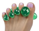 Tech Love Separador Dedos Pie, Corrector de Juanetes, Silicona Separadores de Dedos de los Pies Silicona Yoga Accesorios,Entrenamiento de dedos Verde(Con caja)