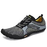 SAGUARO Hombre Mujer Zapatillas Barefoot Minimalistas Calzado de Training Ligeras Cmodas para Caminar Senderismo Ciclismo Trail Running Trekking Playa Agua, Cuervo Negro, 36 EU