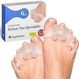 YogaMedic Separadores de Dedos de los Pies Superpuestos, 6 Uds – Enderezador y Separador de Dedos – Separador de Dedos de Pie de Silicona 0% BPA – Corrector de Dedos de Pies para Relajar y Estirar