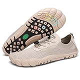 SAGUARO Escarpines Mujer Zapatillas Agua Hombre Secado Rápido Barefoot Zapatos de Agua Antideslizante Escarpines Surf Ligeras Zapatillas Minimalistas para Playa Snorkel Kayak Natación Caqui,Gr.38