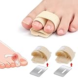 2 Piezas Enderezadores para Dedo en Martillo, Enderezadores Ferula De Dedos Separador Dedos Pies Vendajes Acolchados, Corrector Dedo Pie Martillo para Mujeres y Hombres, Protectores Dedos Pie (B)